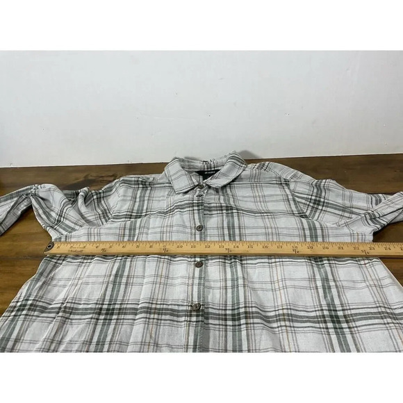 Ali Miles XL Tunic Top Flannel Gray Embroidered Back - Picture 8 of 11